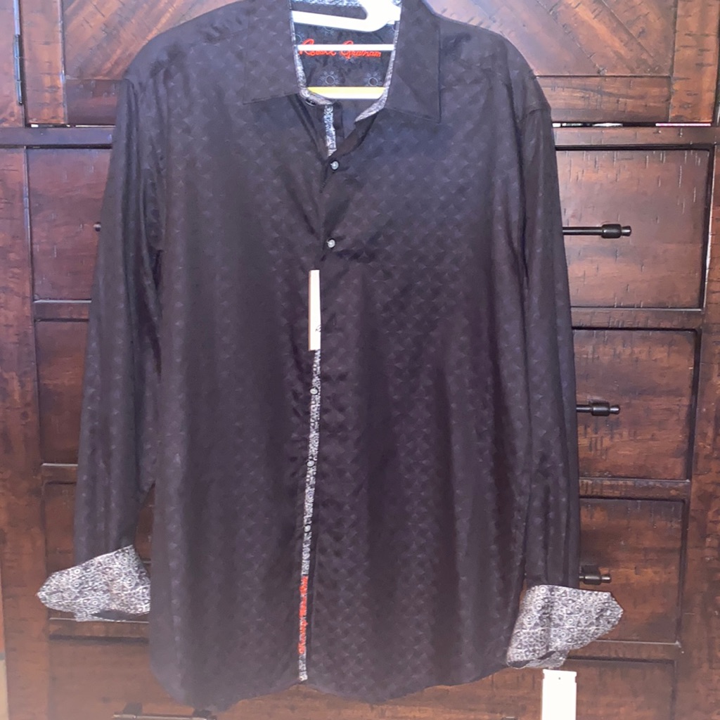 Black Robert Graham Button Up Nwt
